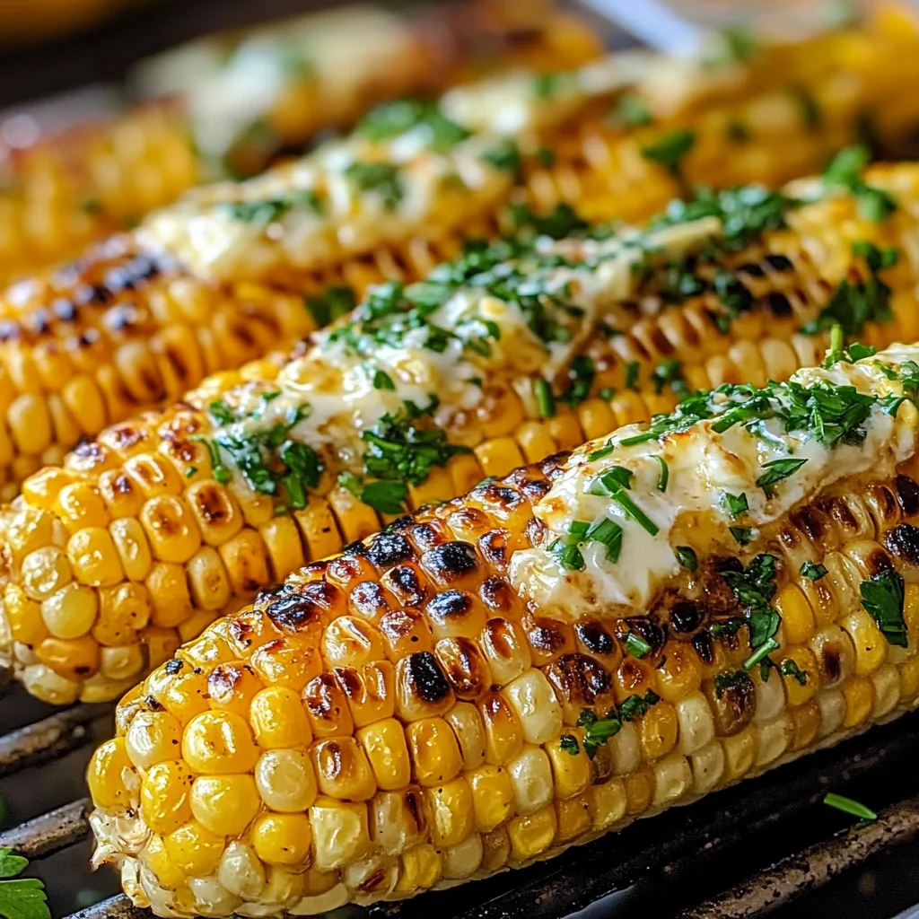 Grilled Corn on the Cob with Garlic Herb Butter
