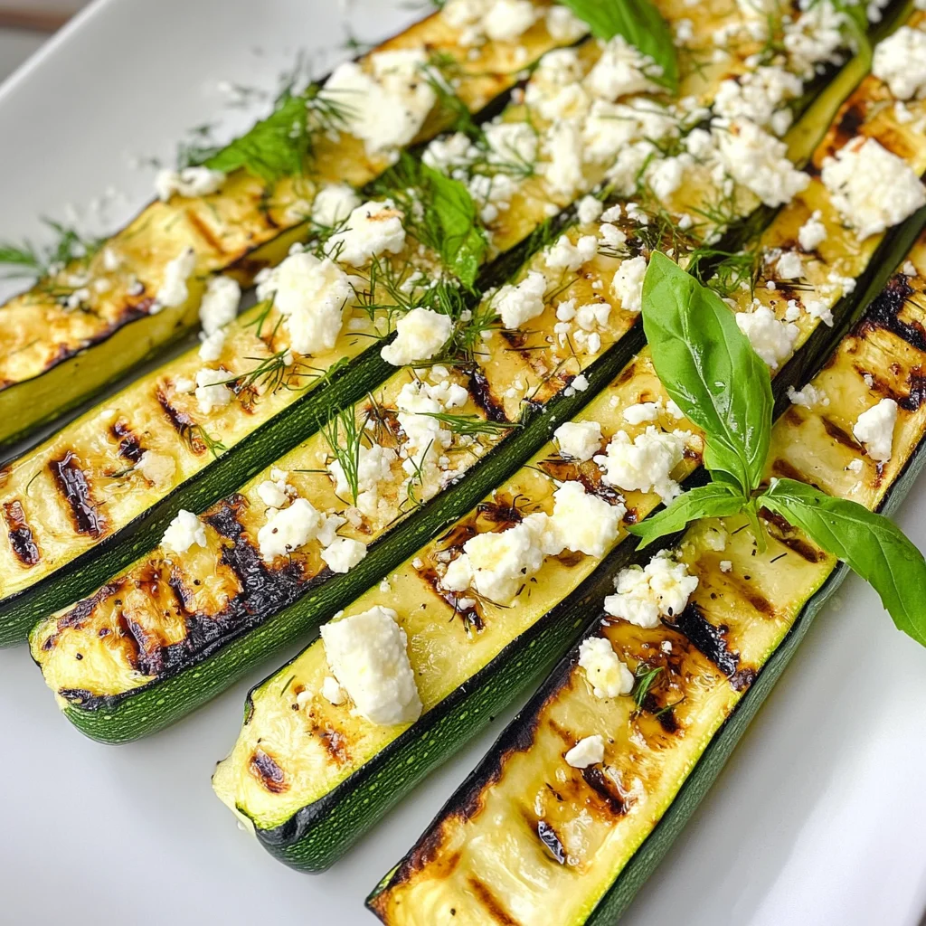 Grilled Zucchini with Feta