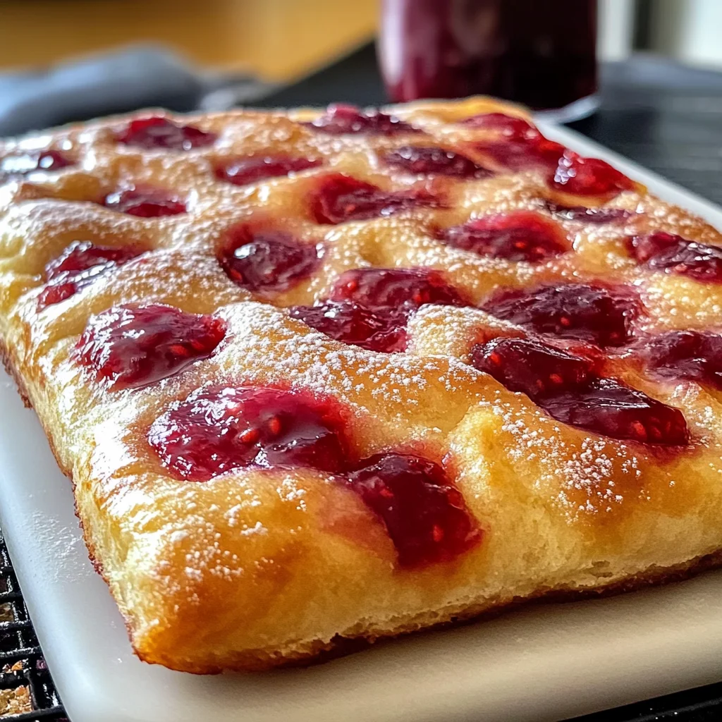 Homemade Jam Donut Focaccia: Sweet Bliss for Brunch Lovers