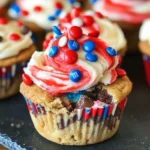 Patriotic Chocolate Chip Cookie Cups