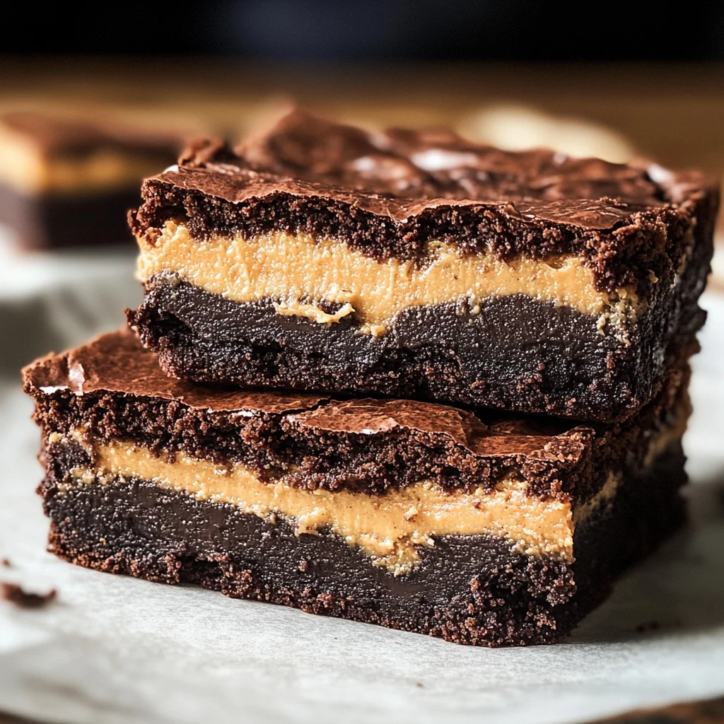 Peanut Butter Stuffed Brownies