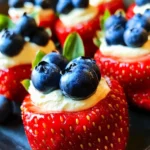 Red White & Blue Stuffed Strawberries