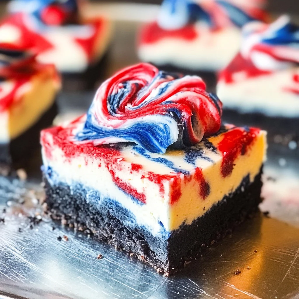Red White and Blue Cheesecake Bars Recipe