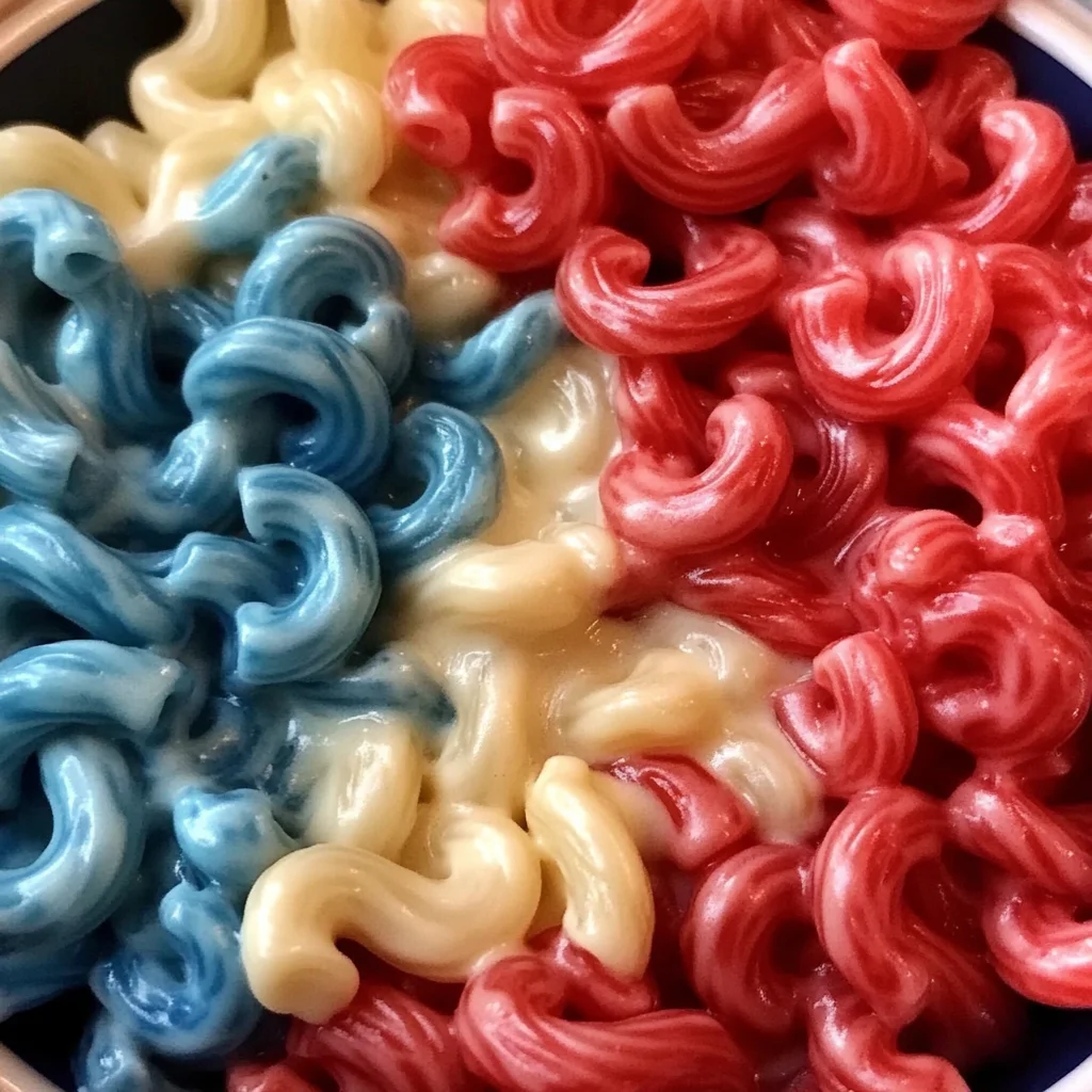 Red White and Blue Mac and Cheese