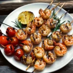 Rosemary Garlic Shrimp and Tomato Kebabs