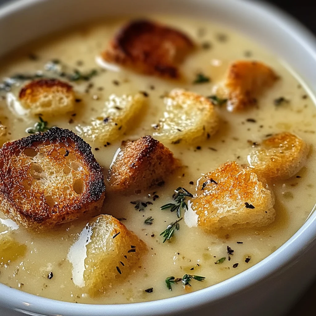 Rustic Country French Garlic Soup