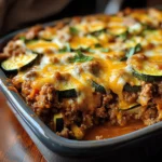 Savory Ground Turkey Zucchini Casserole