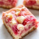 Strawberry White Chocolate Gooey Bars