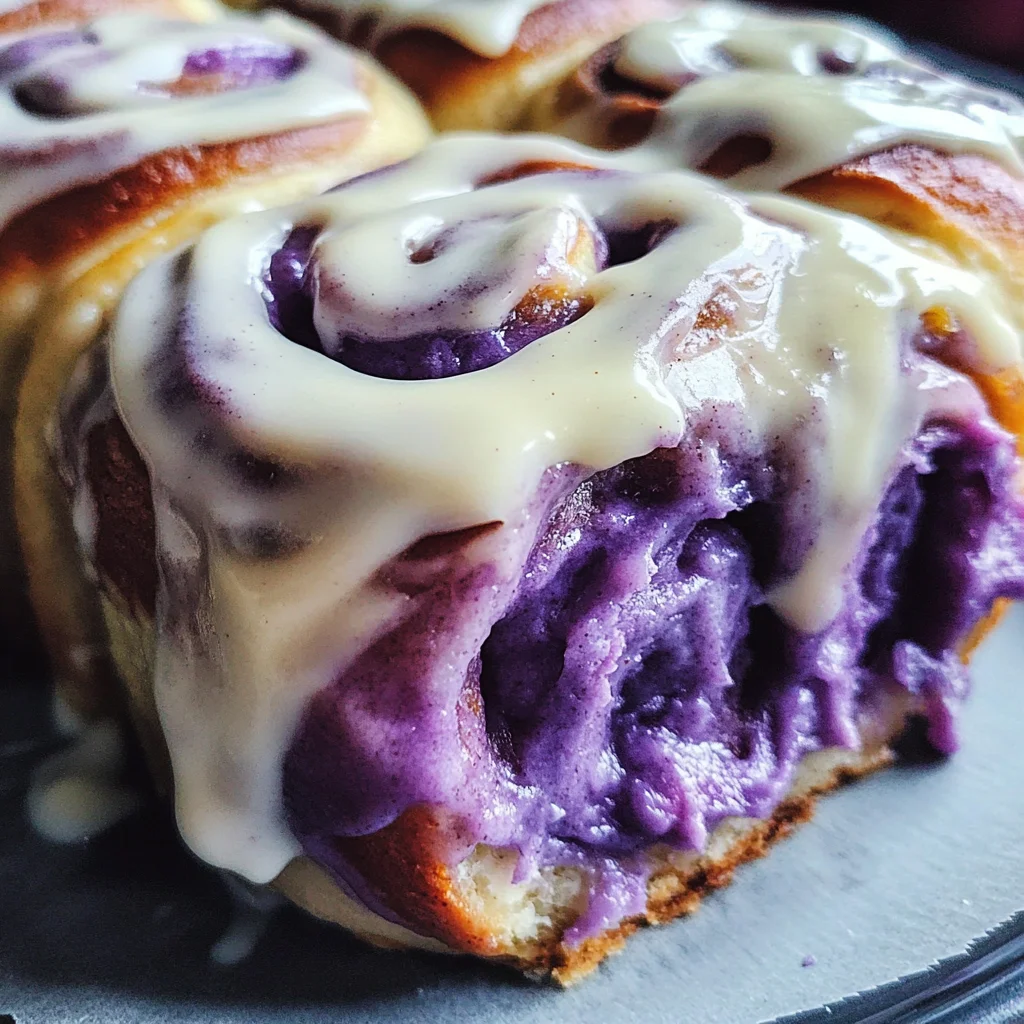 Ube Cinnamon Rolls from Scratch