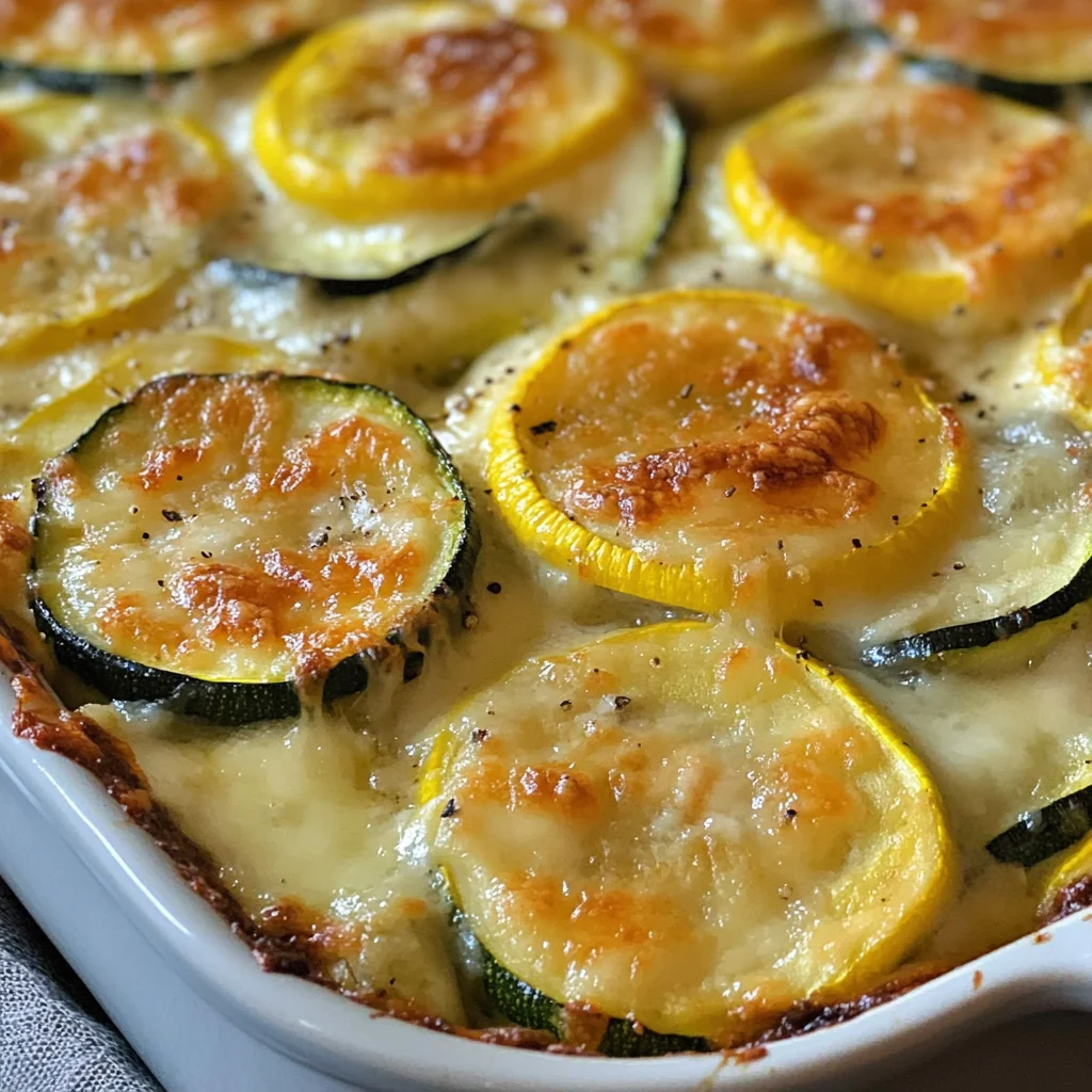 Zucchini and Yellow Squash Au Gratin