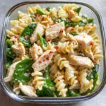Cold Chicken Spinach Pasta Salad