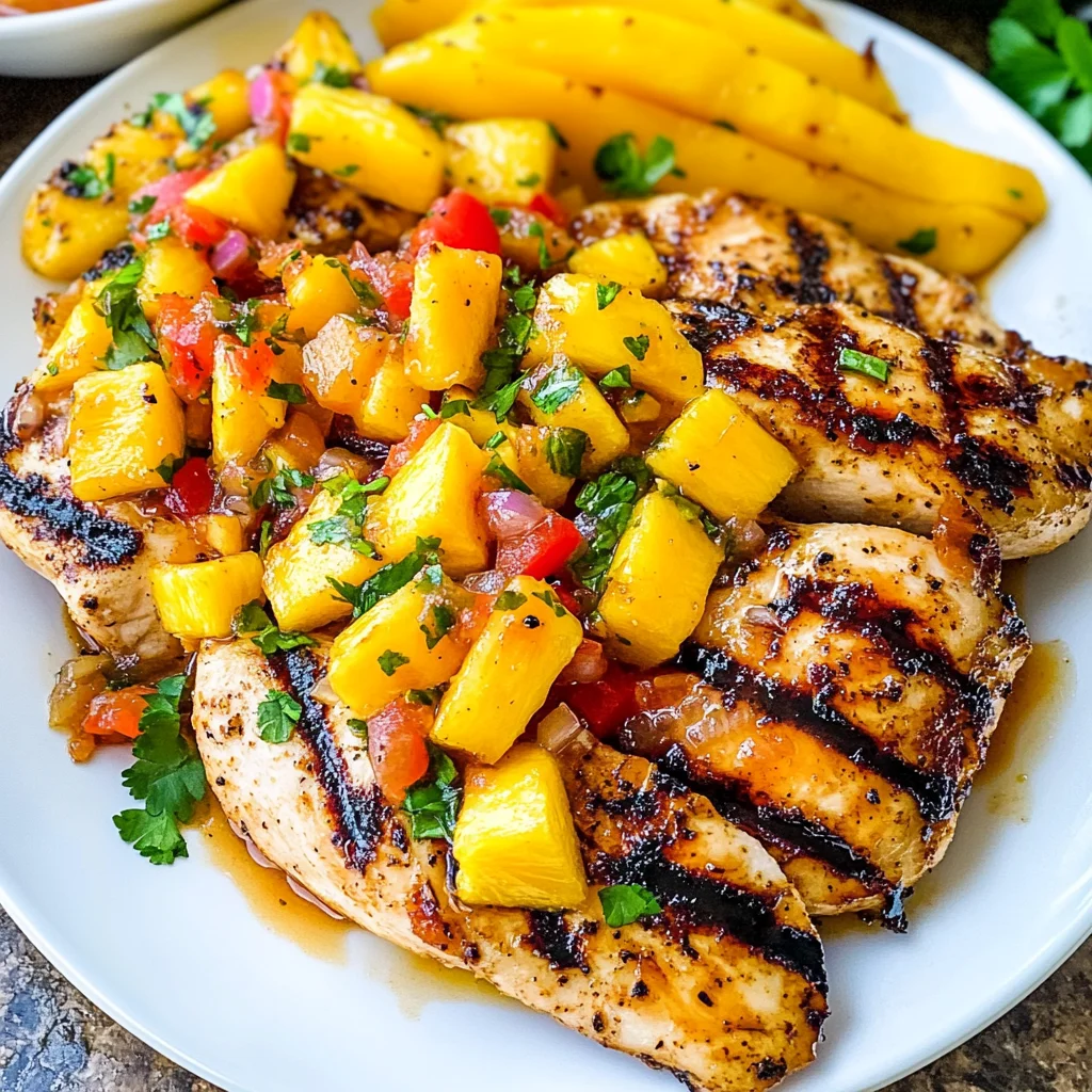 Grilled Mango Pineapple Chicken