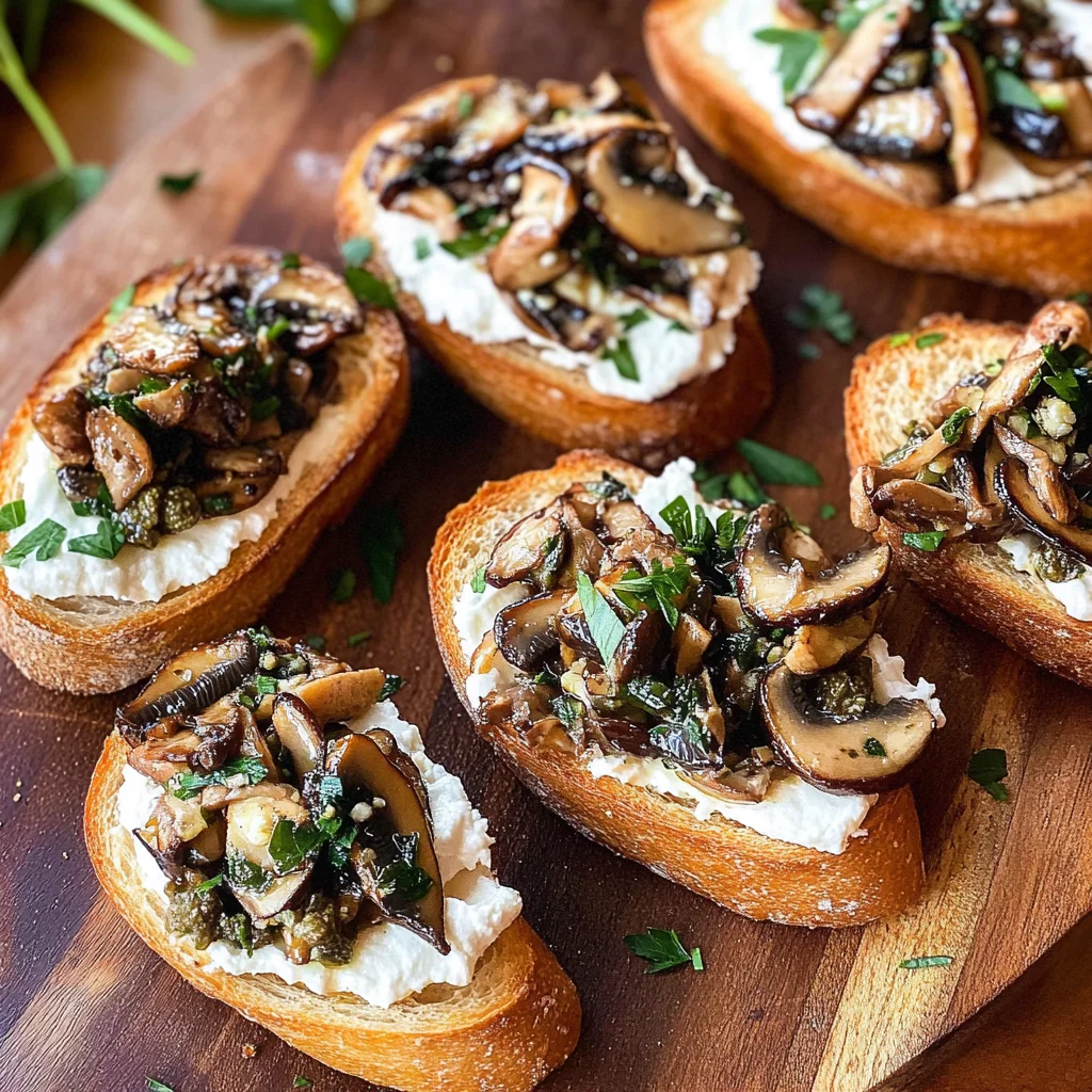 Shiitake Mushroom Bruschetta
